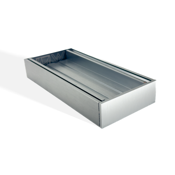 100x100x35mm Brushed Silver Ezy Flow Tile Insert Grate - MTO Marbles & Tiles Outlet