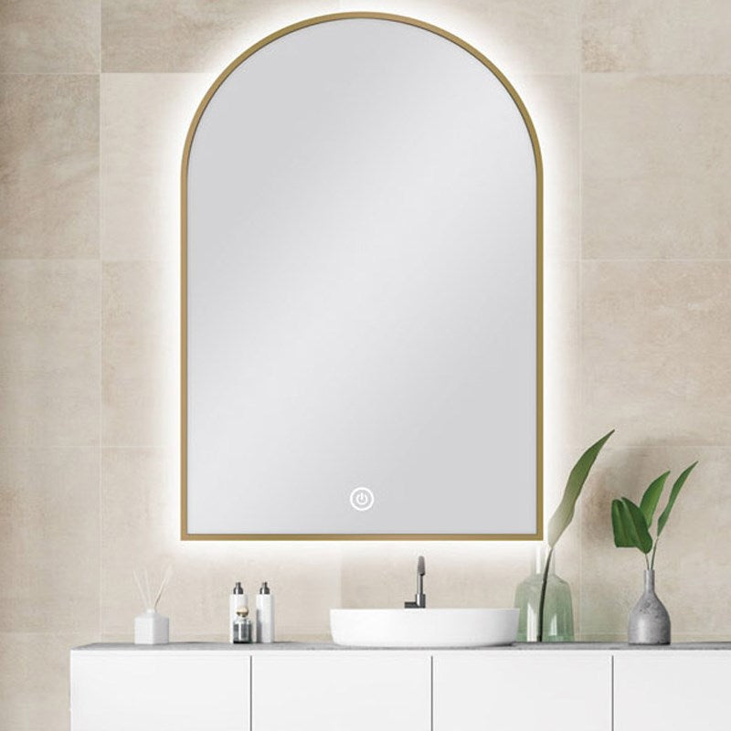 600x900mm Gold Framed LED Mirror - MTO Marbles & Tiles Outlet