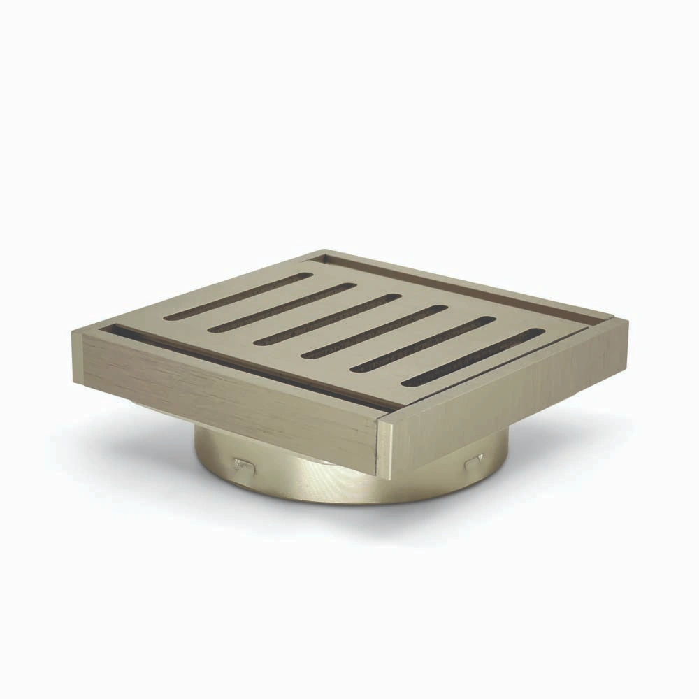 100*100*14mm Brushed Nickel Ezy Flow Guard Floor Waste - MTO Marbles & Tiles Outlet