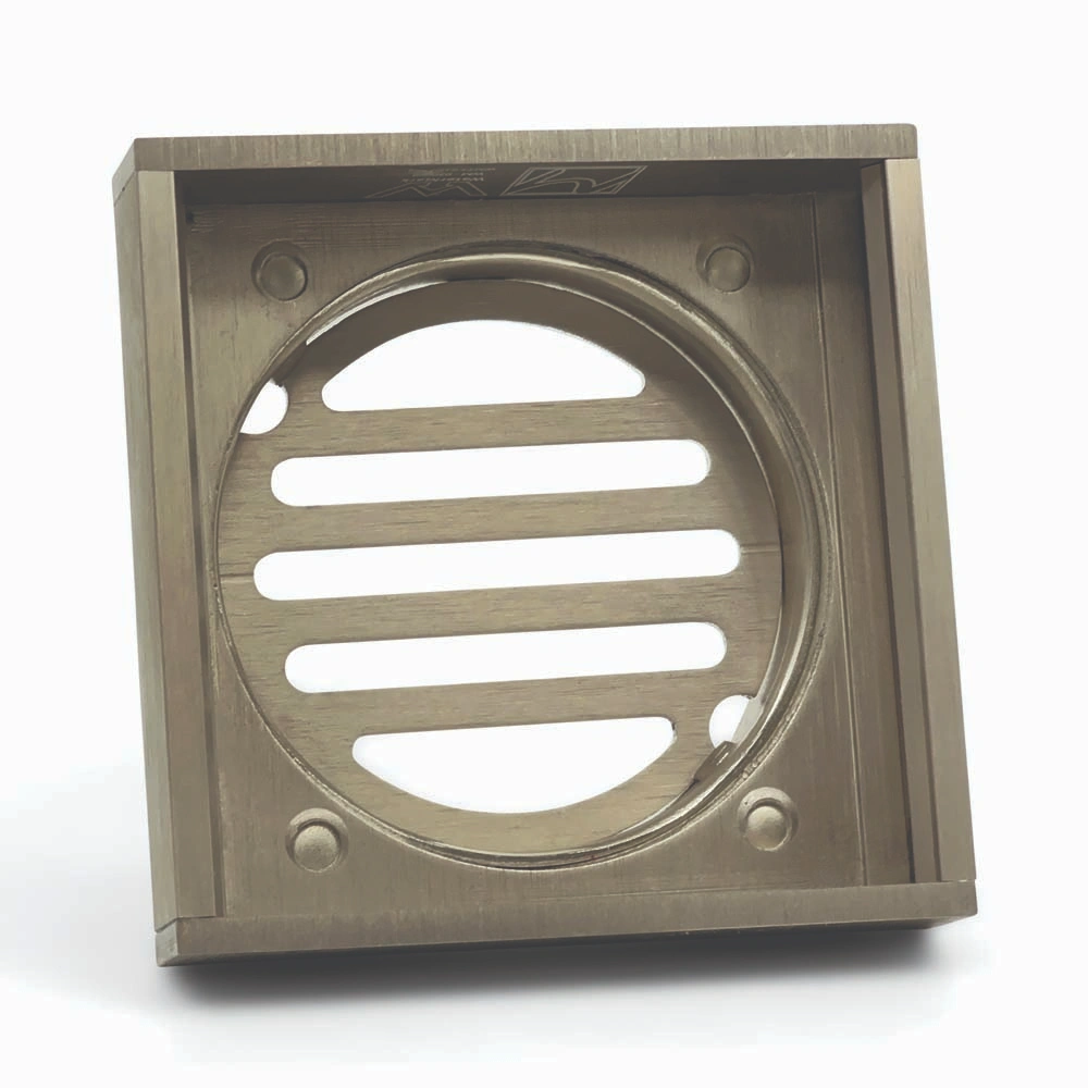 100*100*14mm Brushed Nickel Ezy Flow Guard Floor Waste - MTO Marbles & Tiles Outlet