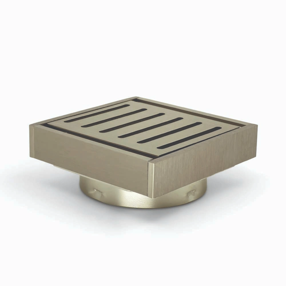100*100*21mm Brushed Nickel Ezy Flow Guard Floor Waste - MTO Marbles & Tiles Outlet