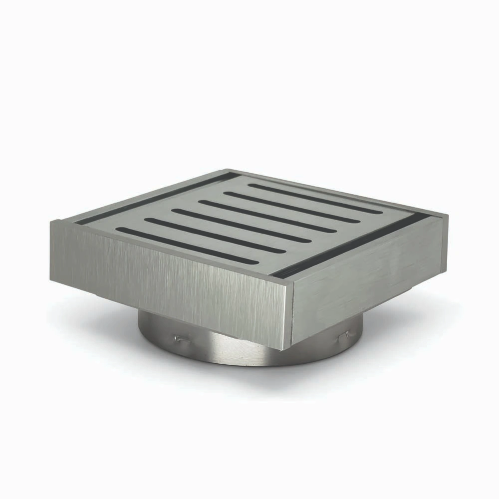 100*100*21mm Brushed Silver Ezy Flow Guard Floor Waste - MTO Marbles & Tiles Outlet