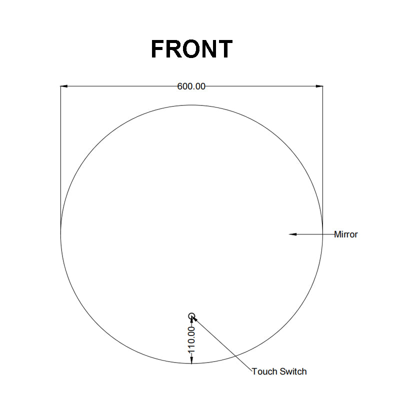 600mm LED Mirror - MTO Marbles & Tiles Outlet