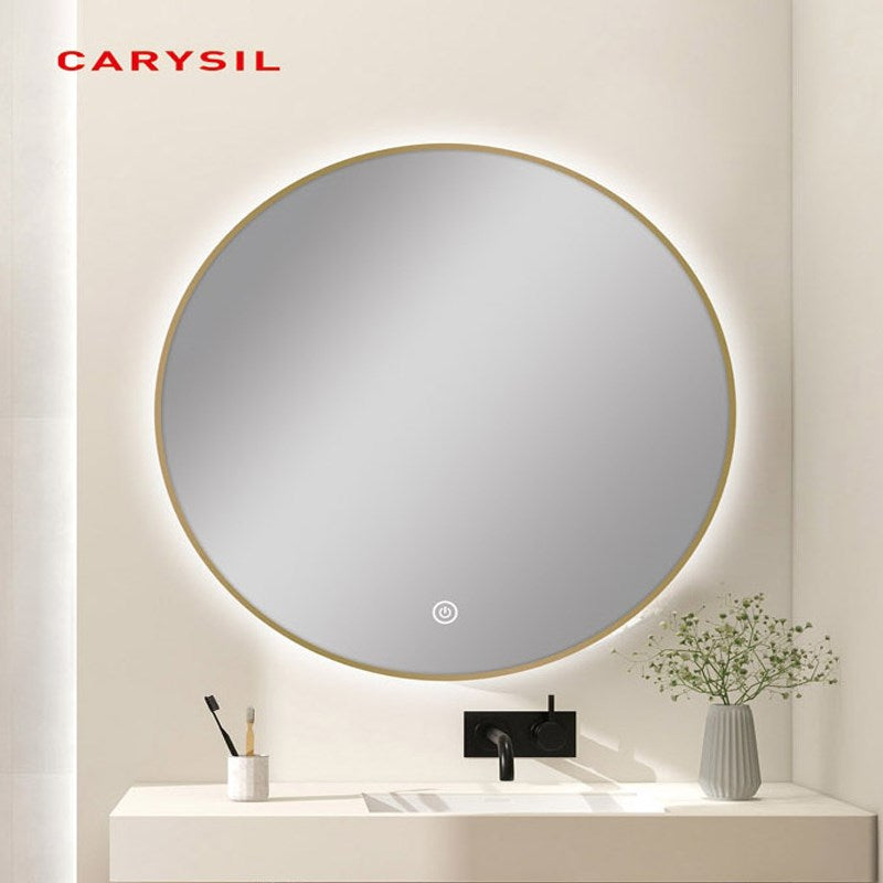 750mm Gold Framed LED Mirror - MTO Marbles & Tiles Outlet
