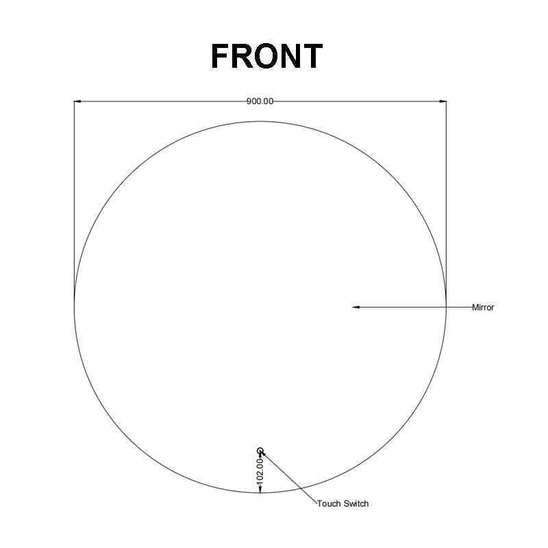 900mm LED Mirror - MTO Marbles & Tiles Outlet