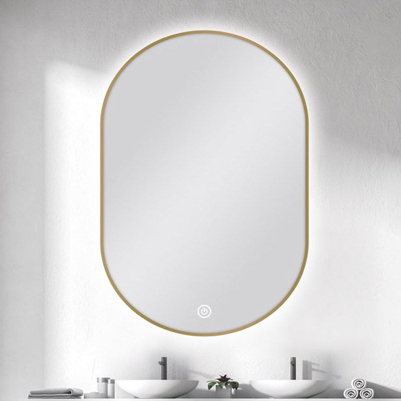 600x900mm Gold Framed LED Mirror - MTO Marbles & Tiles Outlet
