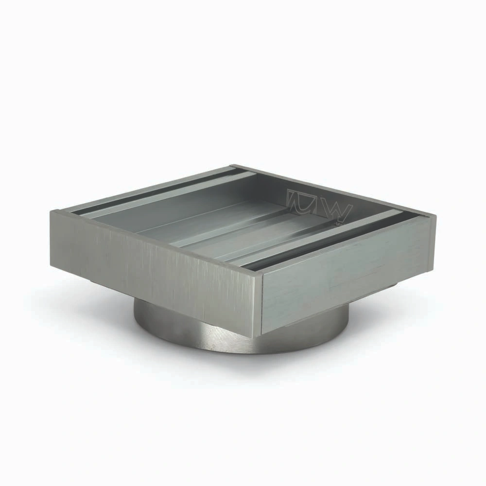 100*100*21mm Brushed Silver Ezy Flow Guard Floor Waste Insert - MTO Marbles & Tiles Outlet