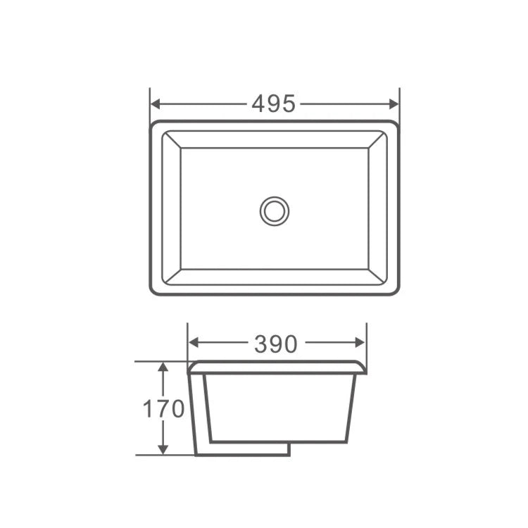 Nue 49 Undercounter Basin - MTO Marbles & Tiles Outlet