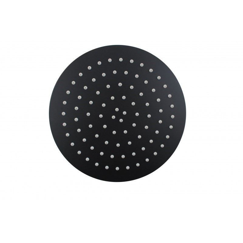 250mm Black Shower Head - MTO Marbles & Tiles Outlet