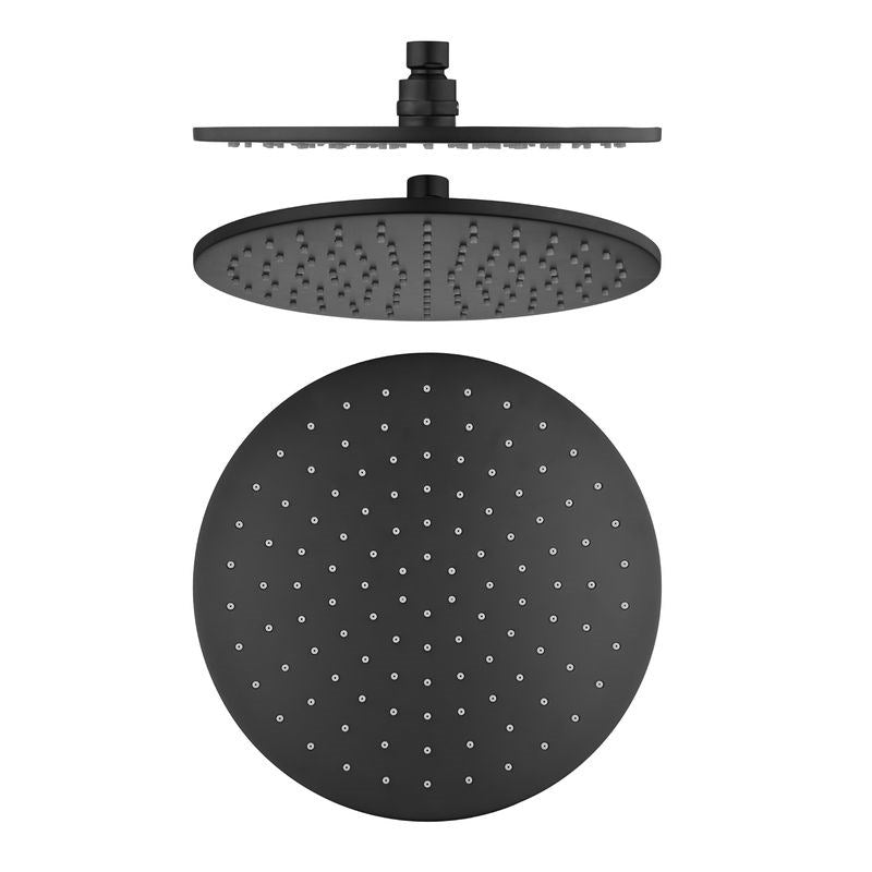 250mm Black Shower Head - MTO Marbles & Tiles Outlet