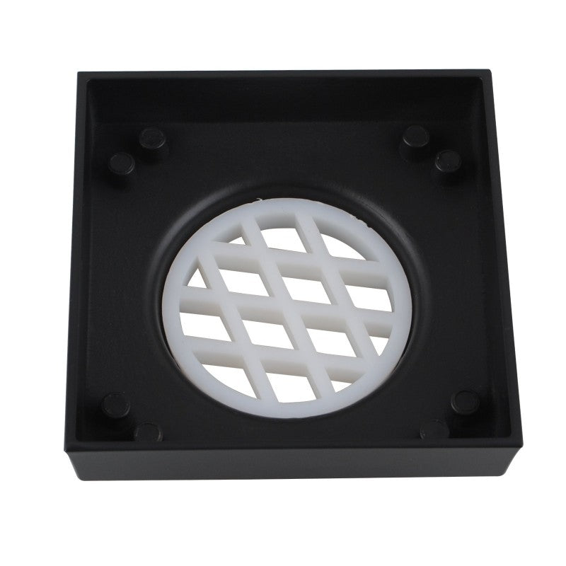 115x115mm Black Tile Insert Drain - MTO Marbles & Tiles Outlet