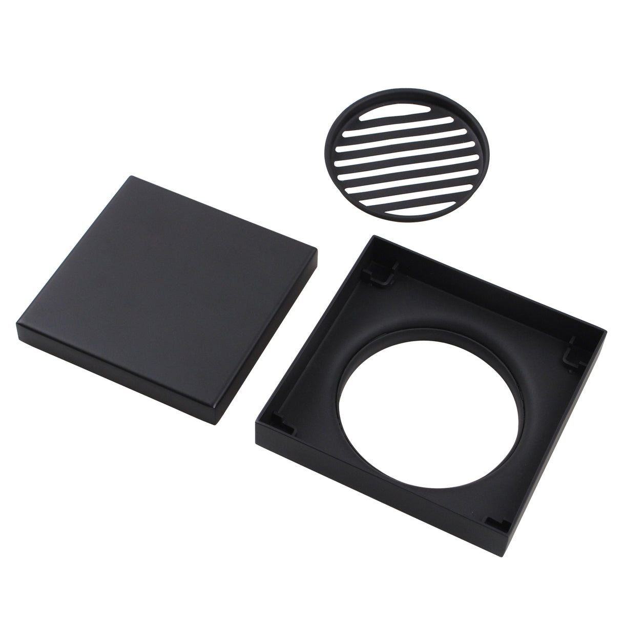 120x120mm Black Tile Insert Drain - MTO Marbles & Tiles Outlet