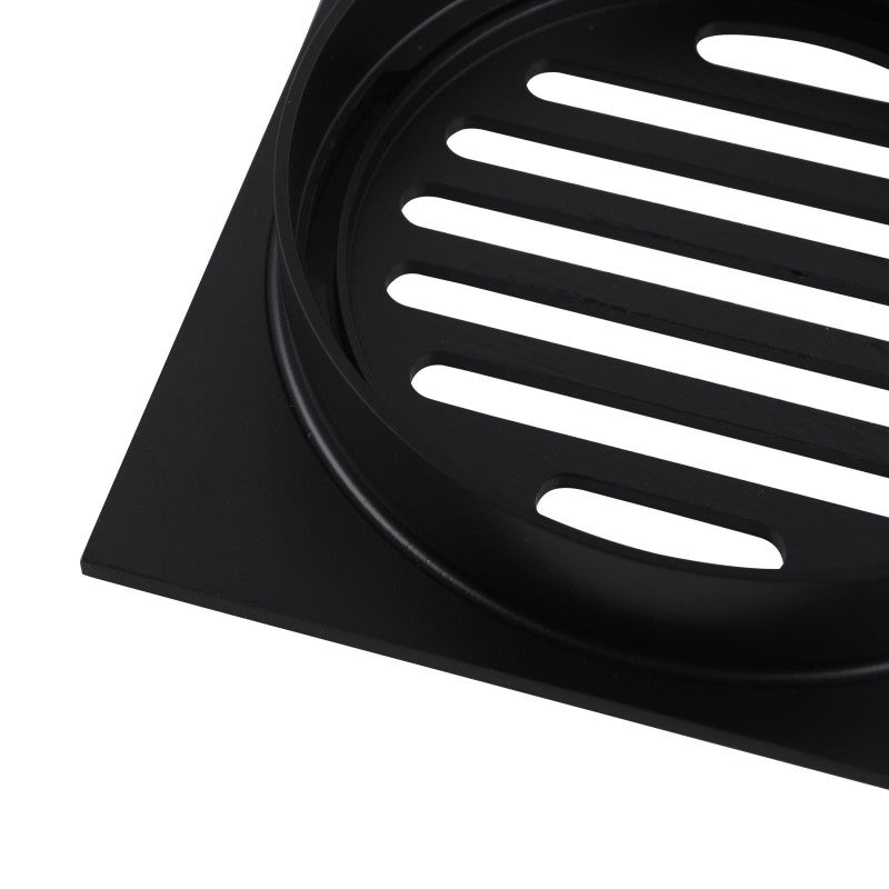 110x110mm Black Floor Drain - MTO Marbles & Tiles Outlet