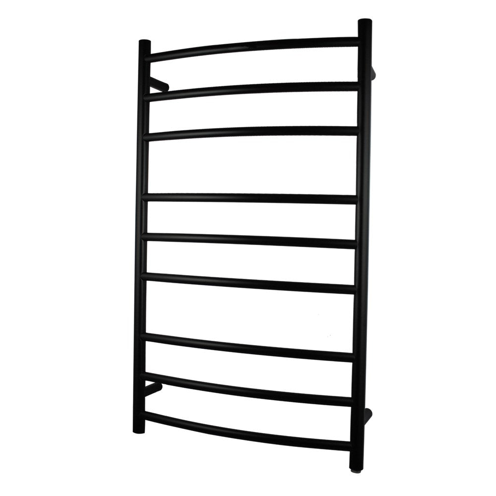 Black Heated Towel Rack 9 Bars - MTO Marbles & Tiles Outlet