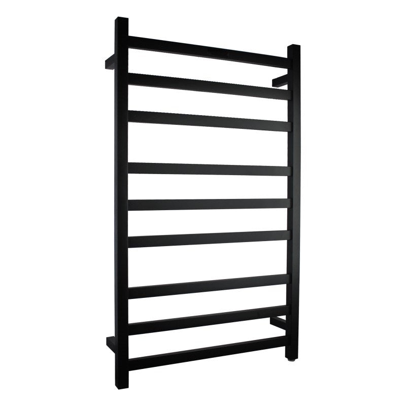 Black Heated Towel Rack 9 Bars - MTO Marbles & Tiles Outlet