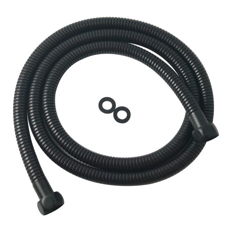 1500mm Black Stainless Steel Water Inlet/Outlet Shower Hose - MTO Marbles & Tiles Outlet