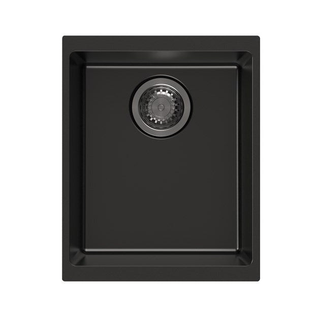 370x460x220mm Black Granite Single Bowl Kitchen Sink - MTO Marbles & Tiles Outlet