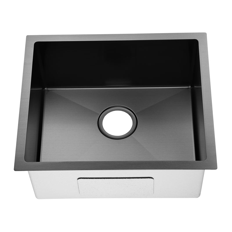 510x440x230mm Gun Metal Grey Stainless Steel Single Bowl Kitchen Sink - MTO Marbles & Tiles Outlet