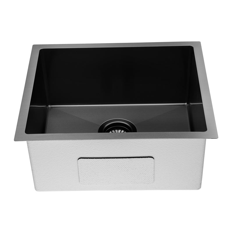 510x440x230mm Gun Metal Grey Stainless Steel Single Bowl Kitchen Sink - MTO Marbles & Tiles Outlet