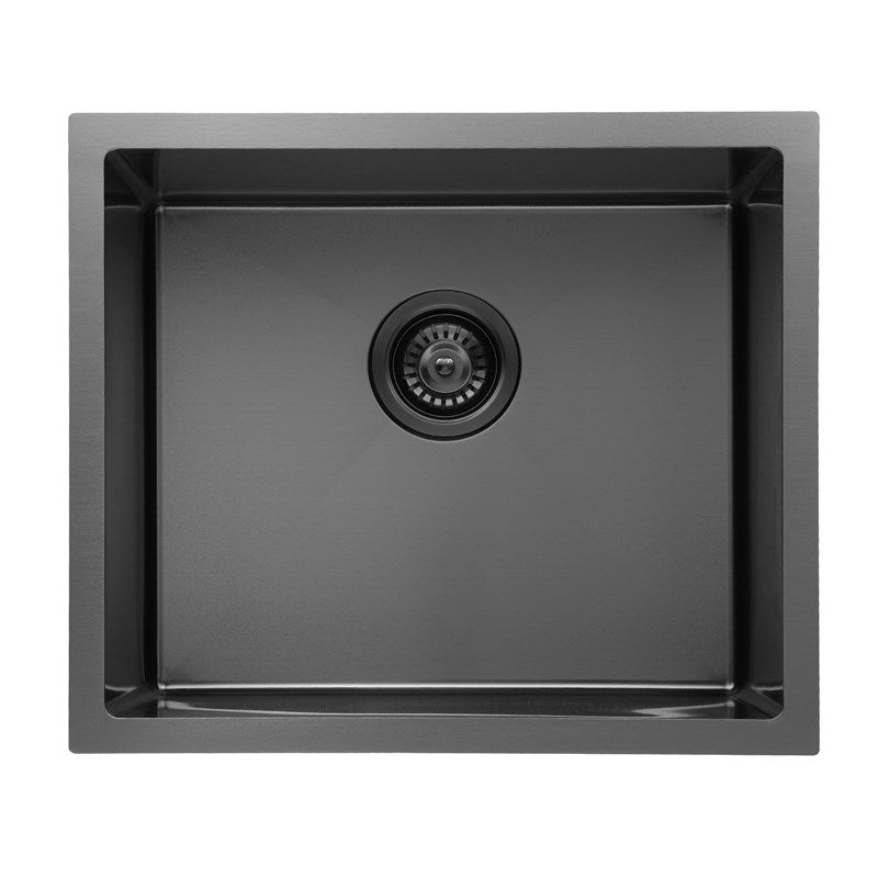 510x440x230mm Gun Metal Grey Stainless Steel Single Bowl Kitchen Sink - MTO Marbles & Tiles Outlet