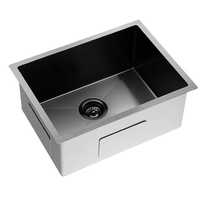 580x440x230mm Gun Metal Grey Stainless Steel Single Bowl Kitchen Sink - MTO Marbles & Tiles Outlet