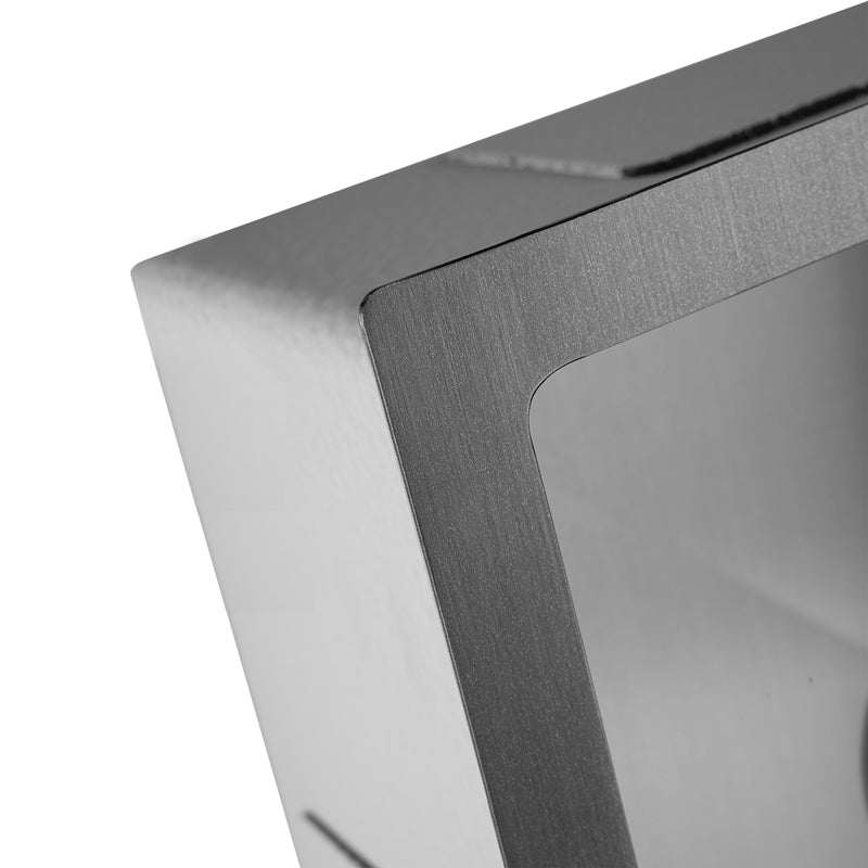 580x440x230mm Gun Metal Grey Stainless Steel Single Bowl Kitchen Sink - MTO Marbles & Tiles Outlet
