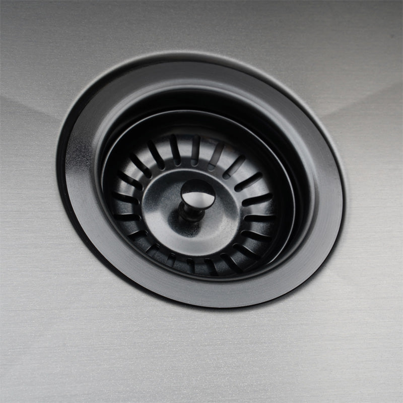 580x440x230mm Gun Metal Grey Stainless Steel Single Bowl Kitchen Sink - MTO Marbles & Tiles Outlet