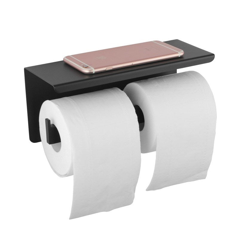 IVANO - Black Toilet Paper Holder - MTO Marbles & Tiles Outlet