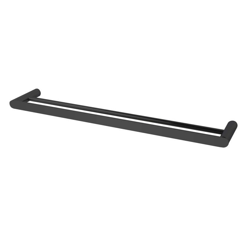 RUSHY - 800mm Black Double Towel Rail - MTO Marbles & Tiles Outlet