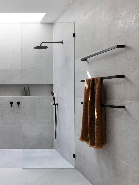 250mm Black Shower Head - MTO Marbles & Tiles Outlet