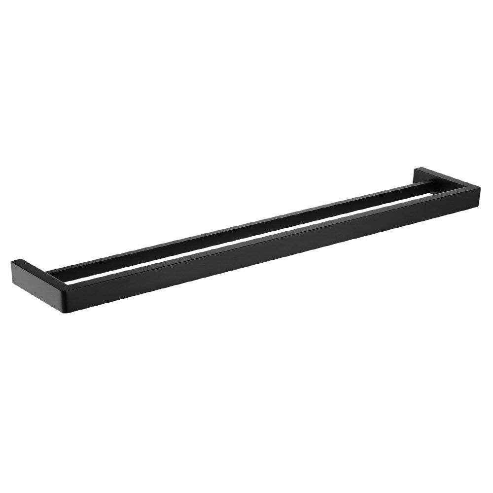 IVANO - 800mm Black Double Towel Rail - MTO Marbles & Tiles Outlet