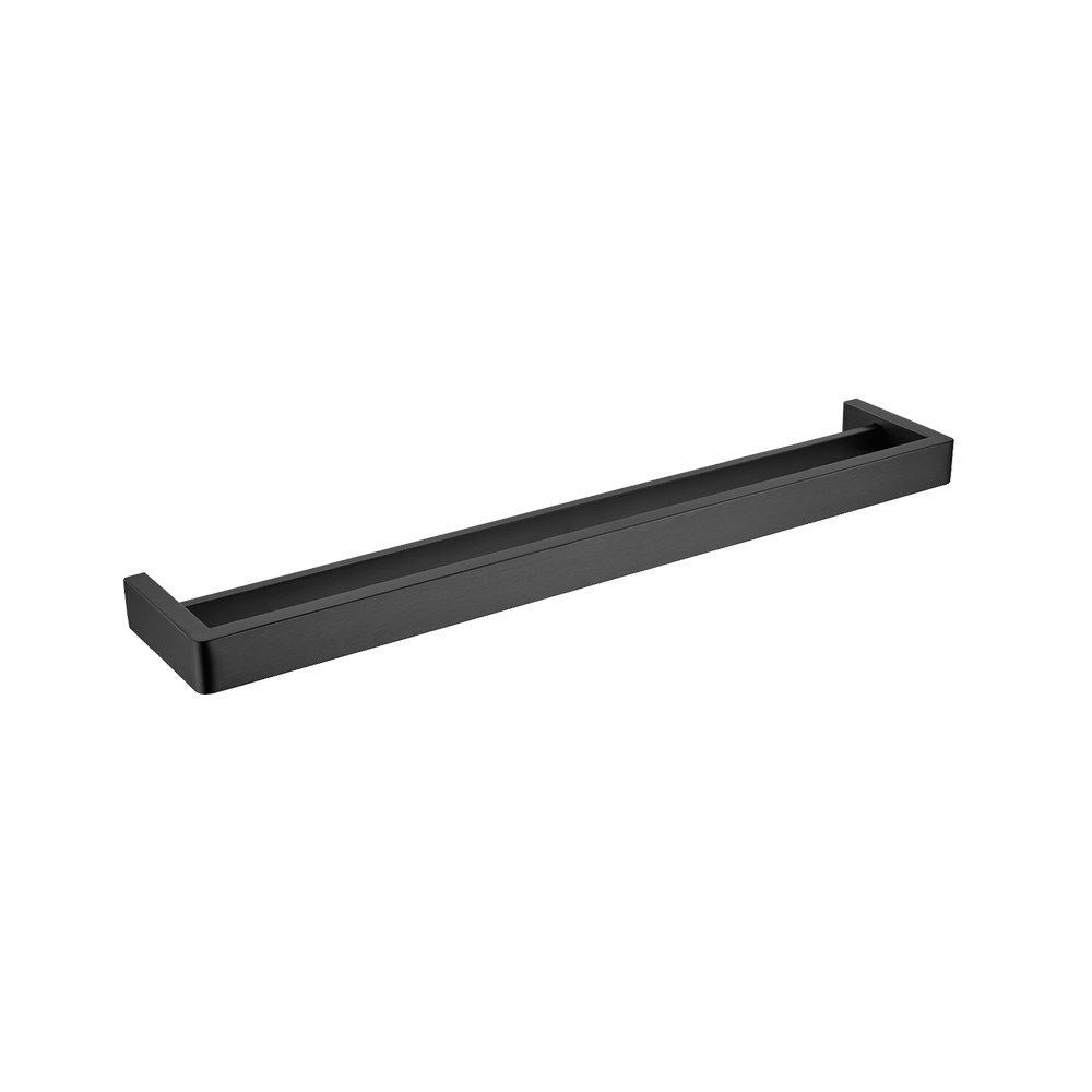 IVANO - 600mm Black Double Towel Rail - MTO Marbles & Tiles Outlet