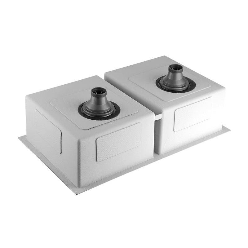 770x450x215mm Gun Metal Grey Stainless Steel Double Bowl Kitchen Sink - MTO Marbles & Tiles Outlet