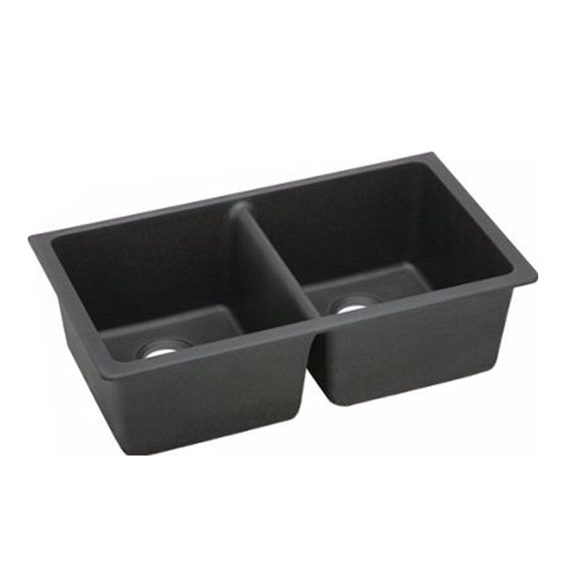 838x476x241mm Black Granite Double Bowl Kitchen Sink - MTO Marbles & Tiles Outlet
