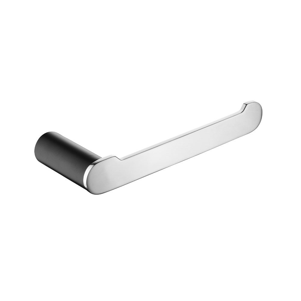 RUSHY - Black & Chrome Toilet Paper Holder - MTO Marbles & Tiles Outlet
