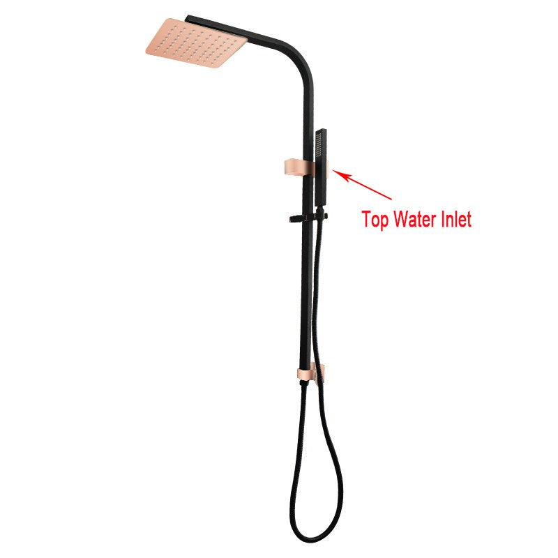 8" Black & Rose Gold Shower Station - MTO Marbles & Tiles Outlet