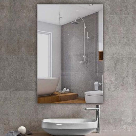 600x450mm Pencil Edge Rectangle Plain Mirror - MTO Marbles & Tiles Outlet