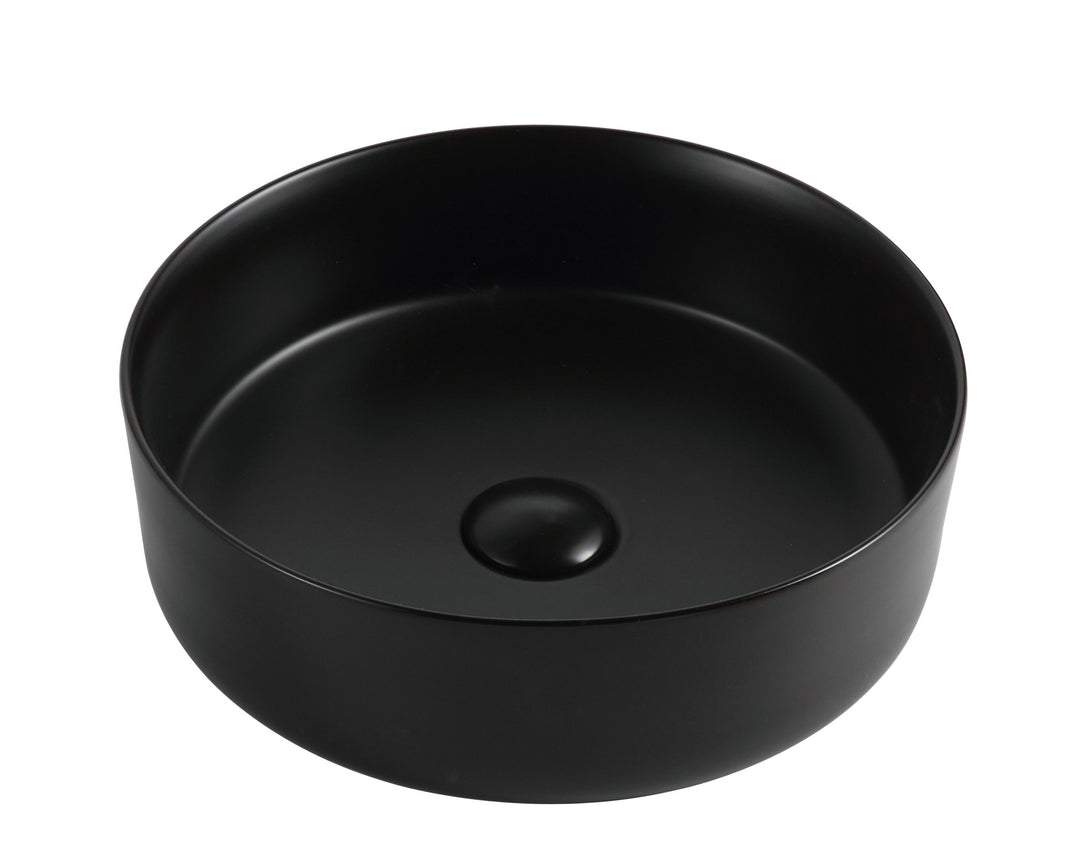 Sasso 30 Counter-top Round Basin - Matt Black - MTO Marbles & Tiles Outlet
