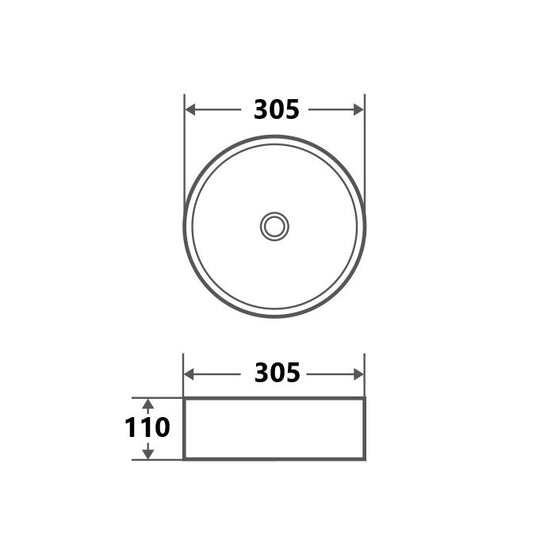 Spin 30 Counter-top Round Basin - MTO Marbles & Tiles Outlet