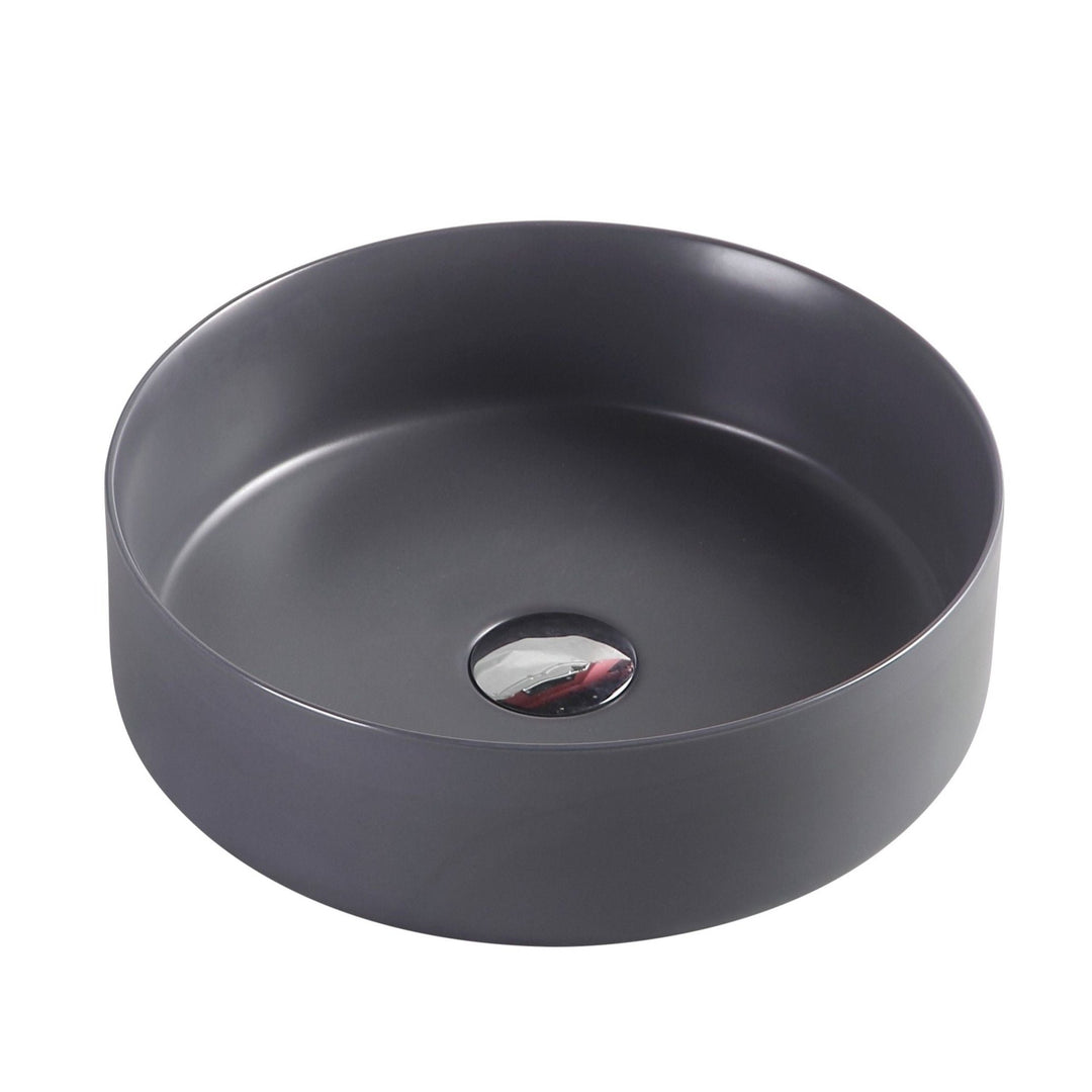 Sasso 34 Counter-top Round Basin - Nero Grey - MTO Marbles & Tiles Outlet