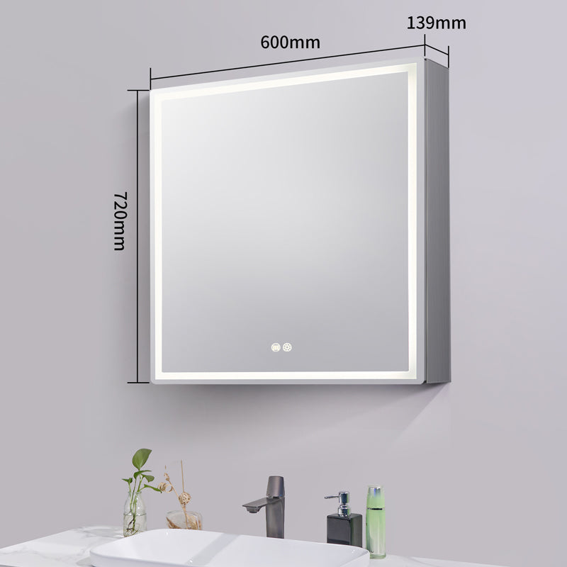 600x720x139mm LED Shaving Cabinet - MTO Marbles & Tiles Outlet