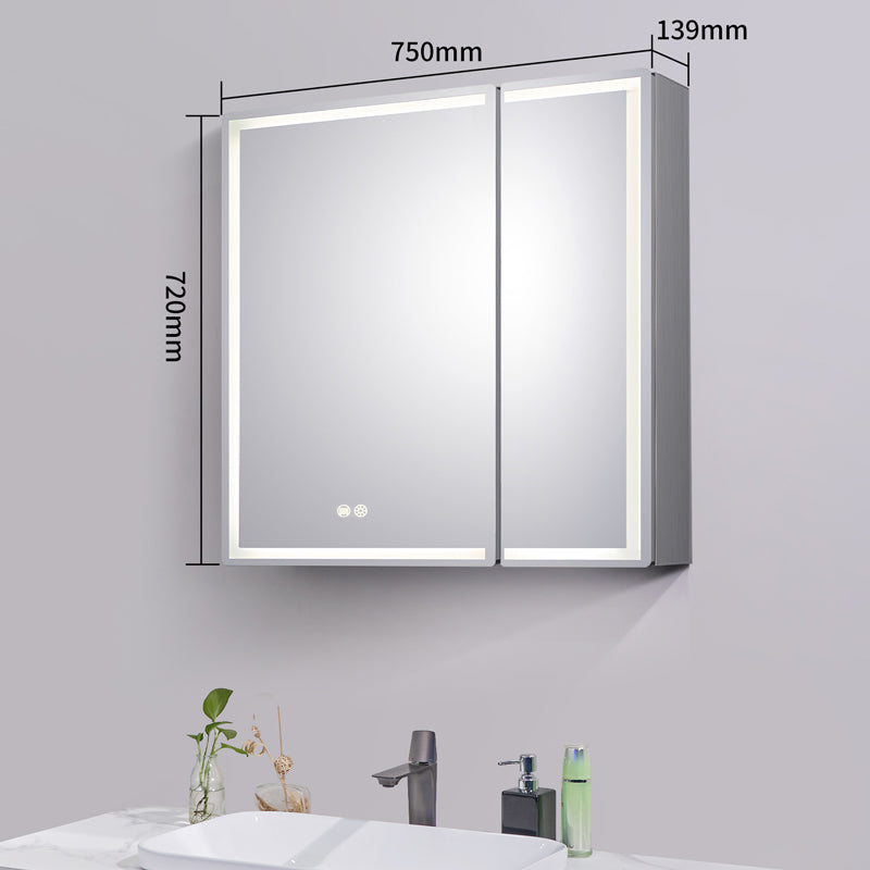 750x720x139mm LED Shaving Cabinet - MTO Marbles & Tiles Outlet