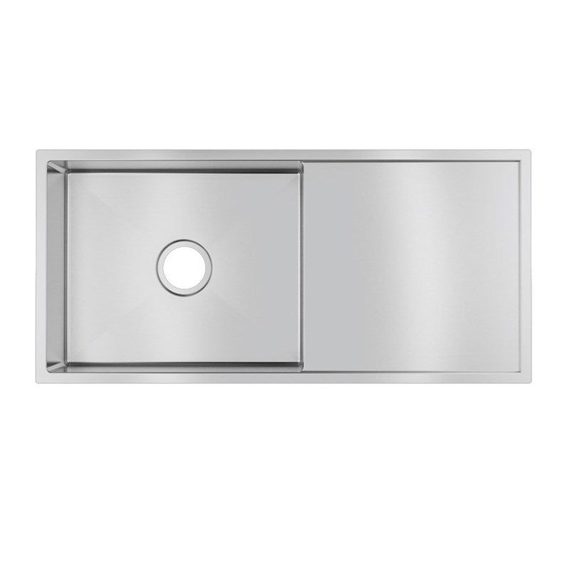 960x450x230mm Chrome Stainless Steel Single Bowl Kitchen Sink - MTO Marbles & Tiles Outlet