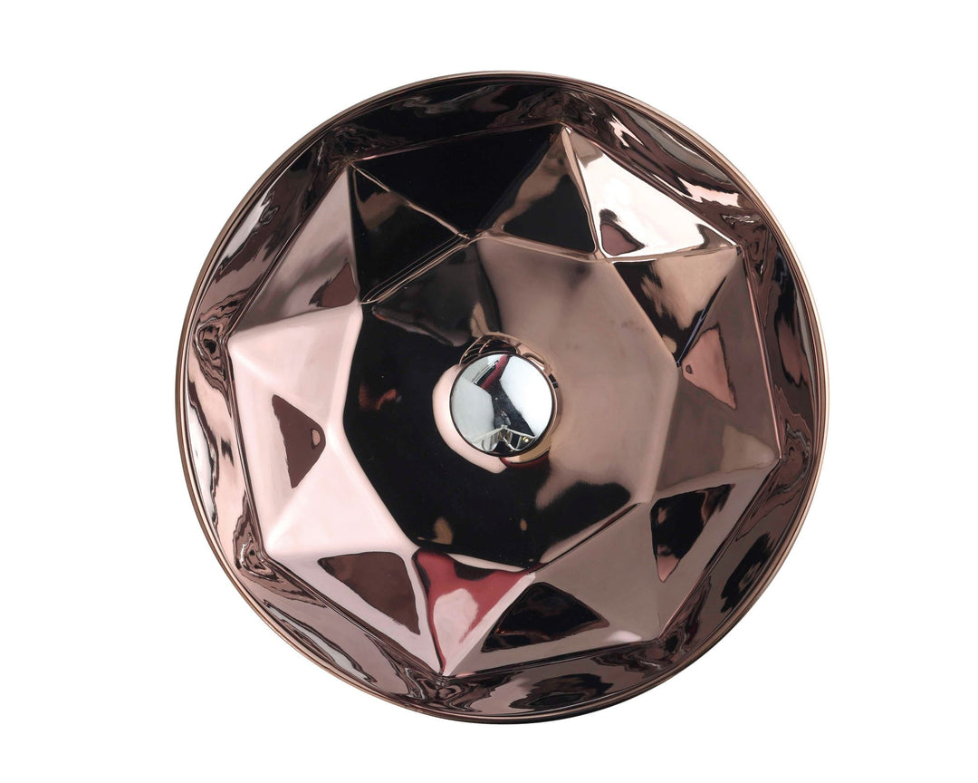 Trier 53 Counter-Top Round Basin - Art Rose Gold with Matt Black - MTO Marbles & Tiles Outlet