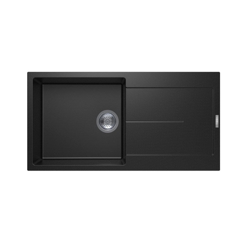 1000x500mm Black Granite Single Bowl Kitchen Sink - MTO Marbles & Tiles Outlet