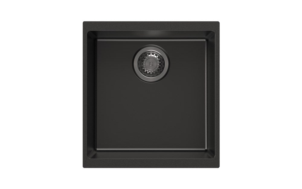 430x460x200mm Black Granite Single Bowl Kitchen Sink - MTO Marbles & Tiles Outlet