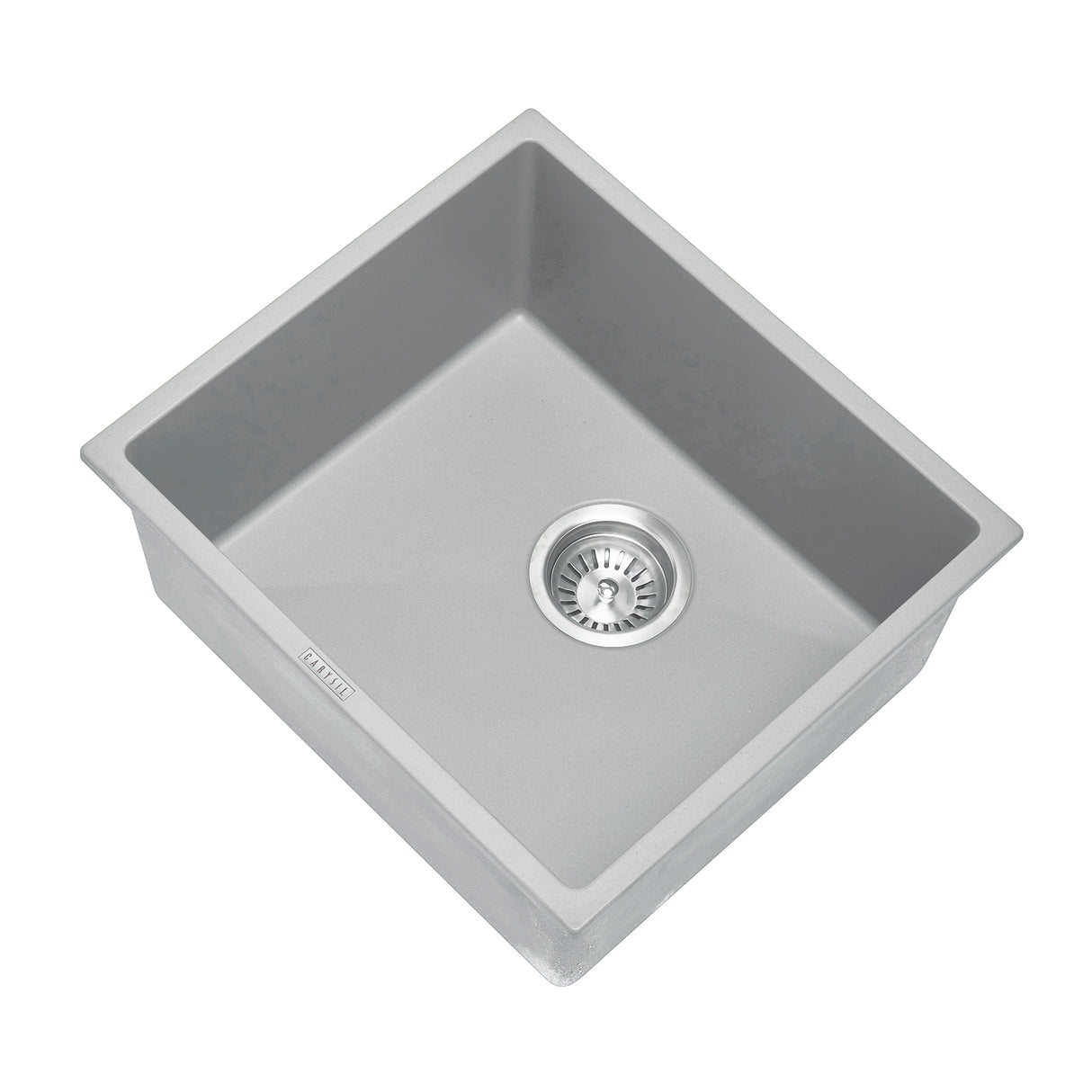 457x406mm Concrete Grey Granite Single Bowl Kitchen Sink - MTO Marbles & Tiles Outlet