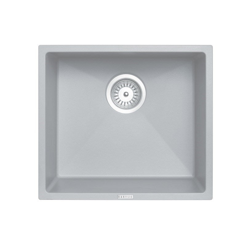 457x406mm Concrete Grey Granite Single Bowl Kitchen Sink - MTO Marbles & Tiles Outlet