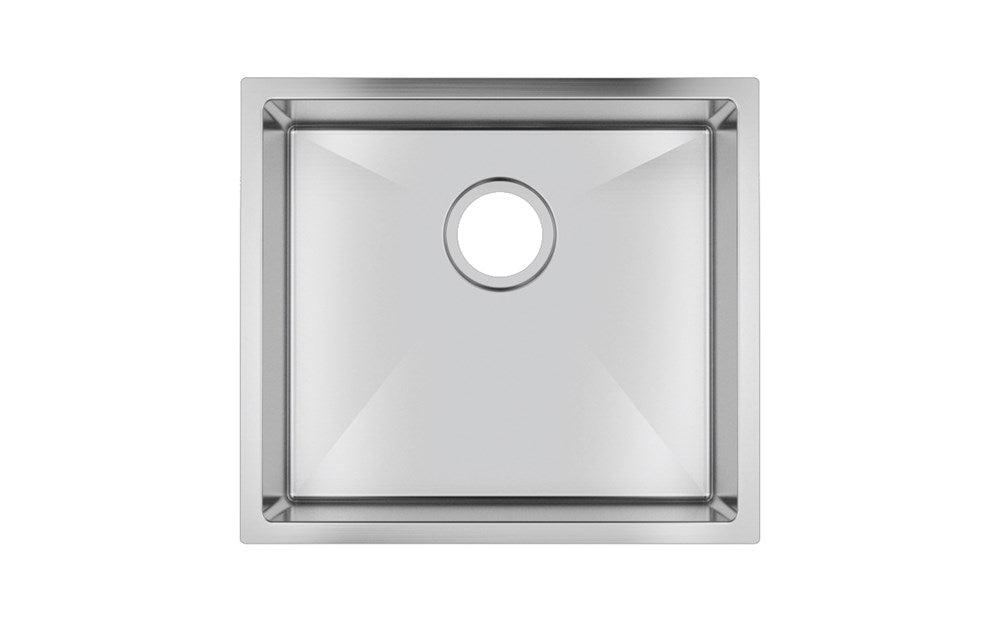 500x440x230mm Chrome Stainless Steel Single Bowl Kitchen Sink - MTO Marbles & Tiles Outlet