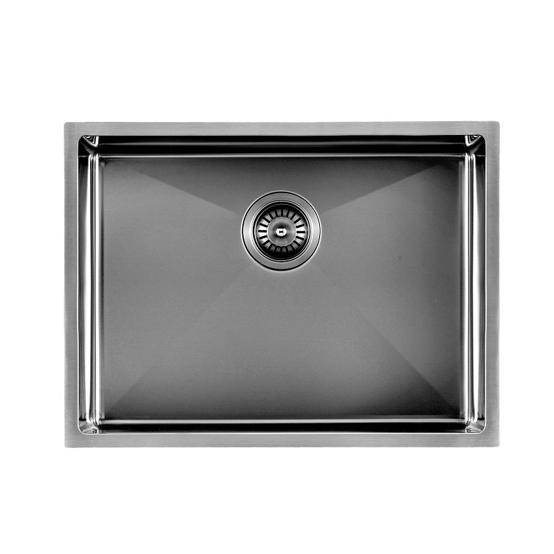 600x450x300mm Gunmetal Stainless Steel PVD Single Bowl Kitchen Sink - MTO Marbles & Tiles Outlet